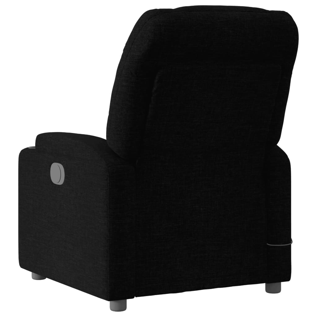 Poltrona de massagem reclinável em tecido preto