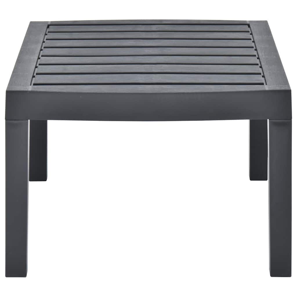 Mesa de jardim 78x55x38 cm plástico antracite