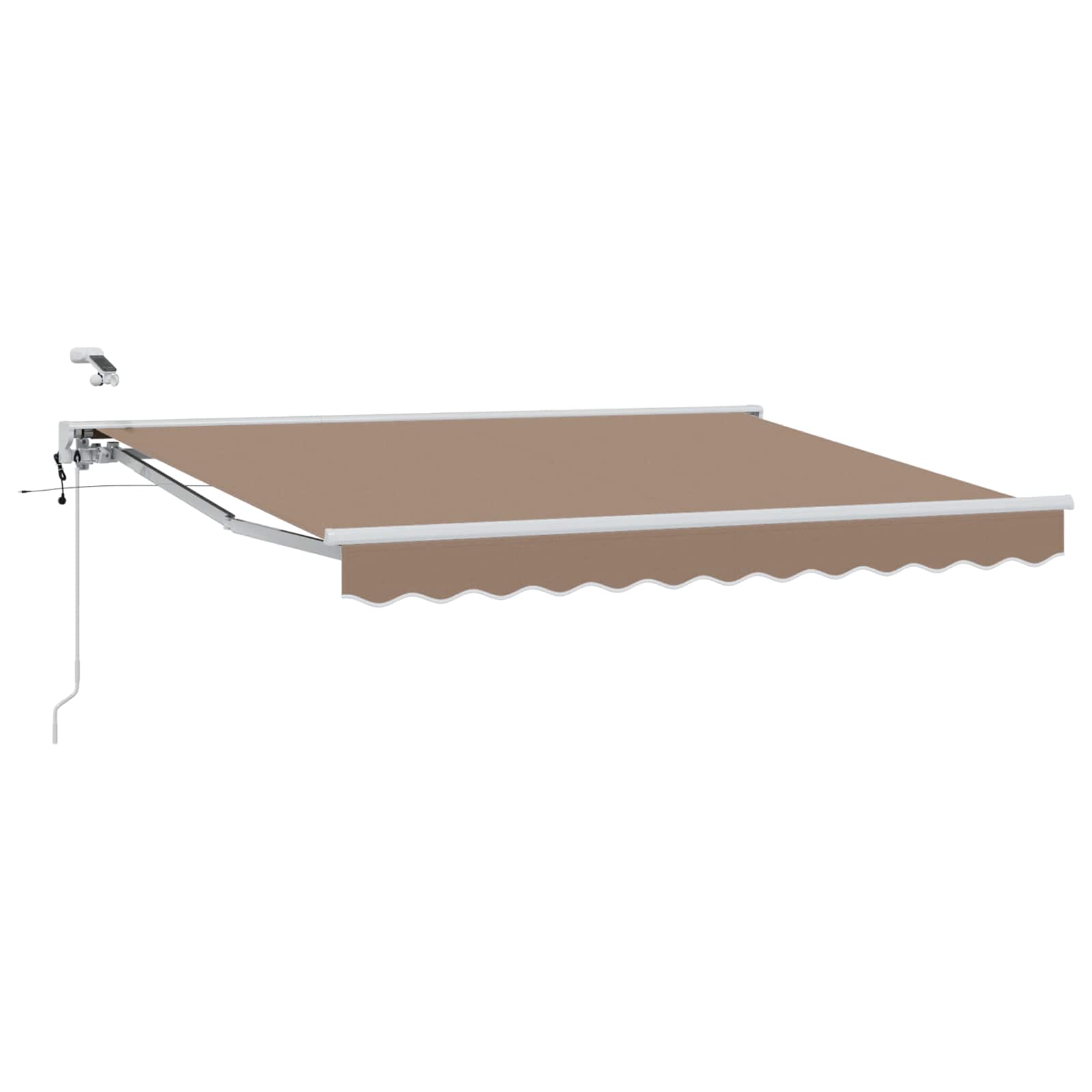 Toldo retrátil elétrico cinzento-acastanhado 4 × 3 m