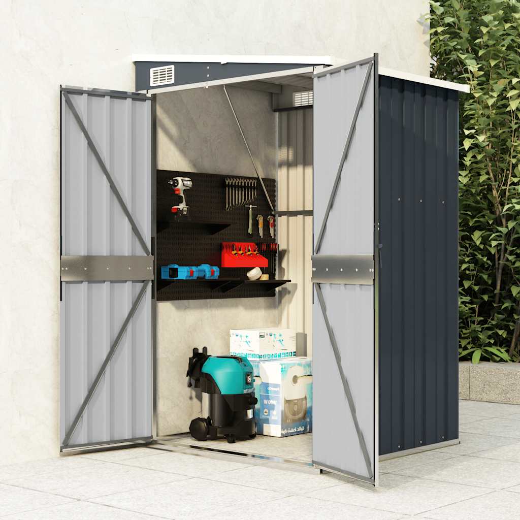Abrigo suspenso para jardim 118x100x178 cm aço antracite