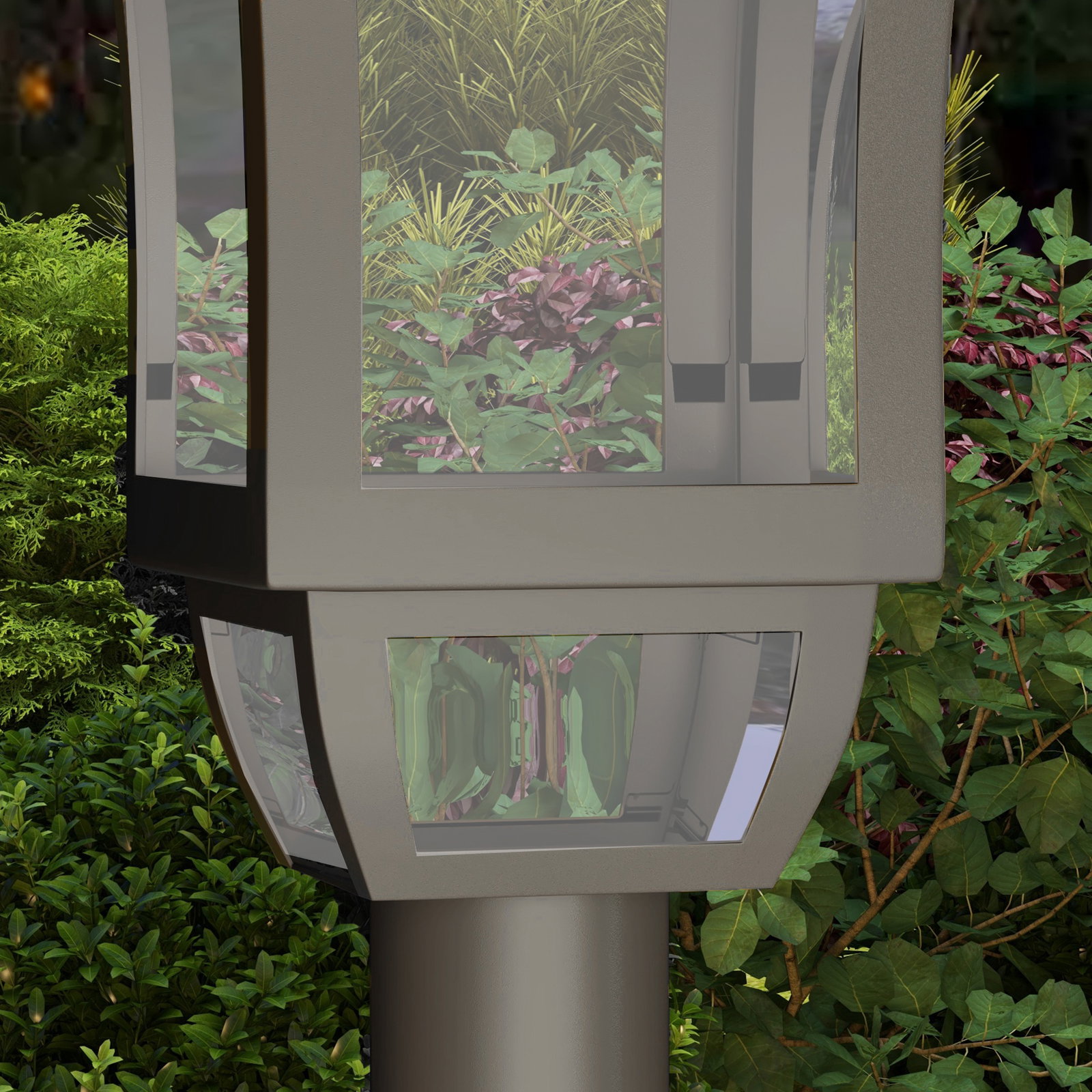 Candeeiro solar de jardim candeeiro com painel solar liga e desliga automaticamente para exterior pátio 15x15x127 cm preto