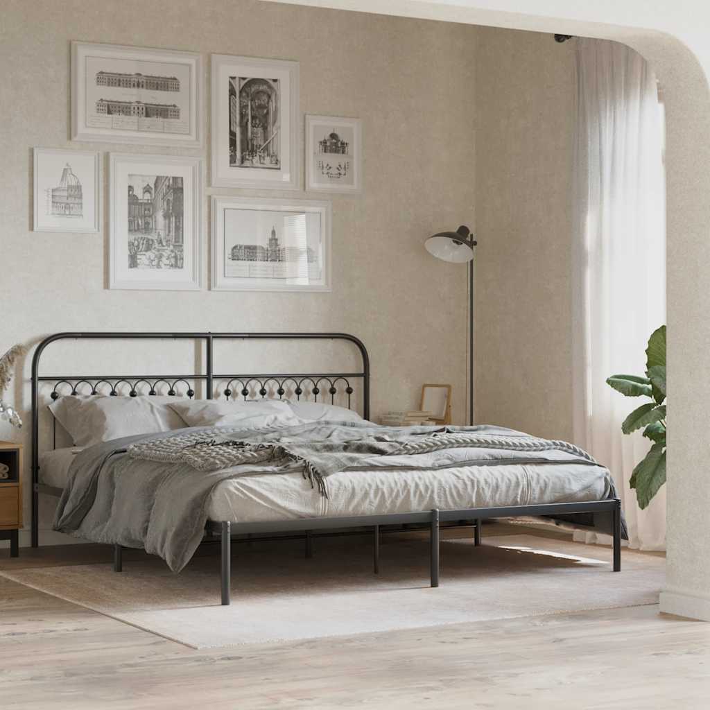 Cabeceira de substituição 180 cm metal preto