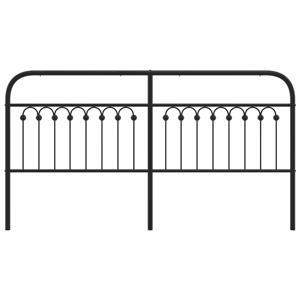Cabeceira de substituição 180 cm metal preto