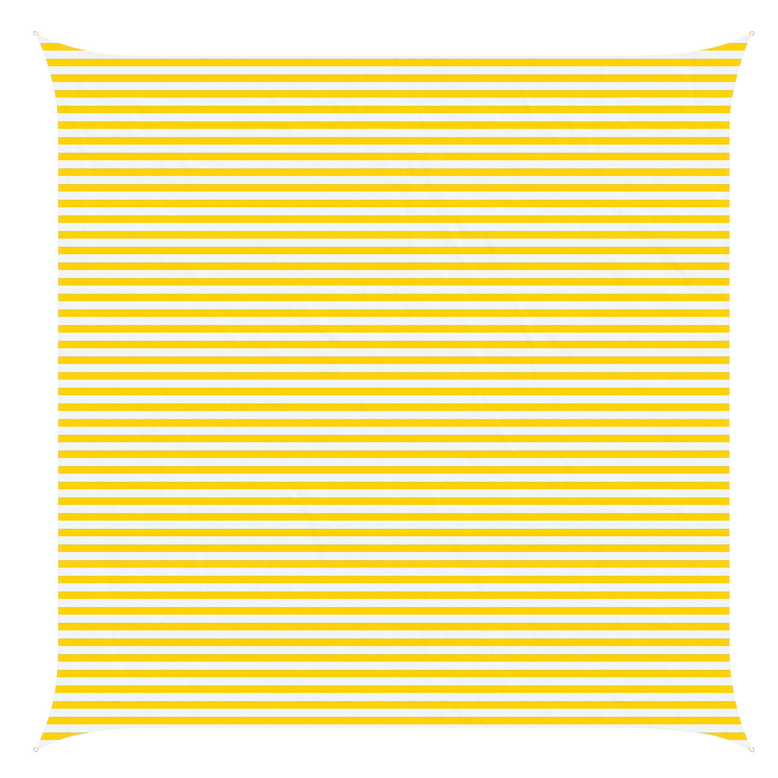 Vela de sombra solar amarelo e branco 6 x 6 m
