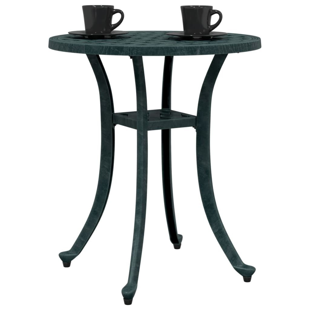 Mesa de jardim ø48x53 cm alumínio fundido verde