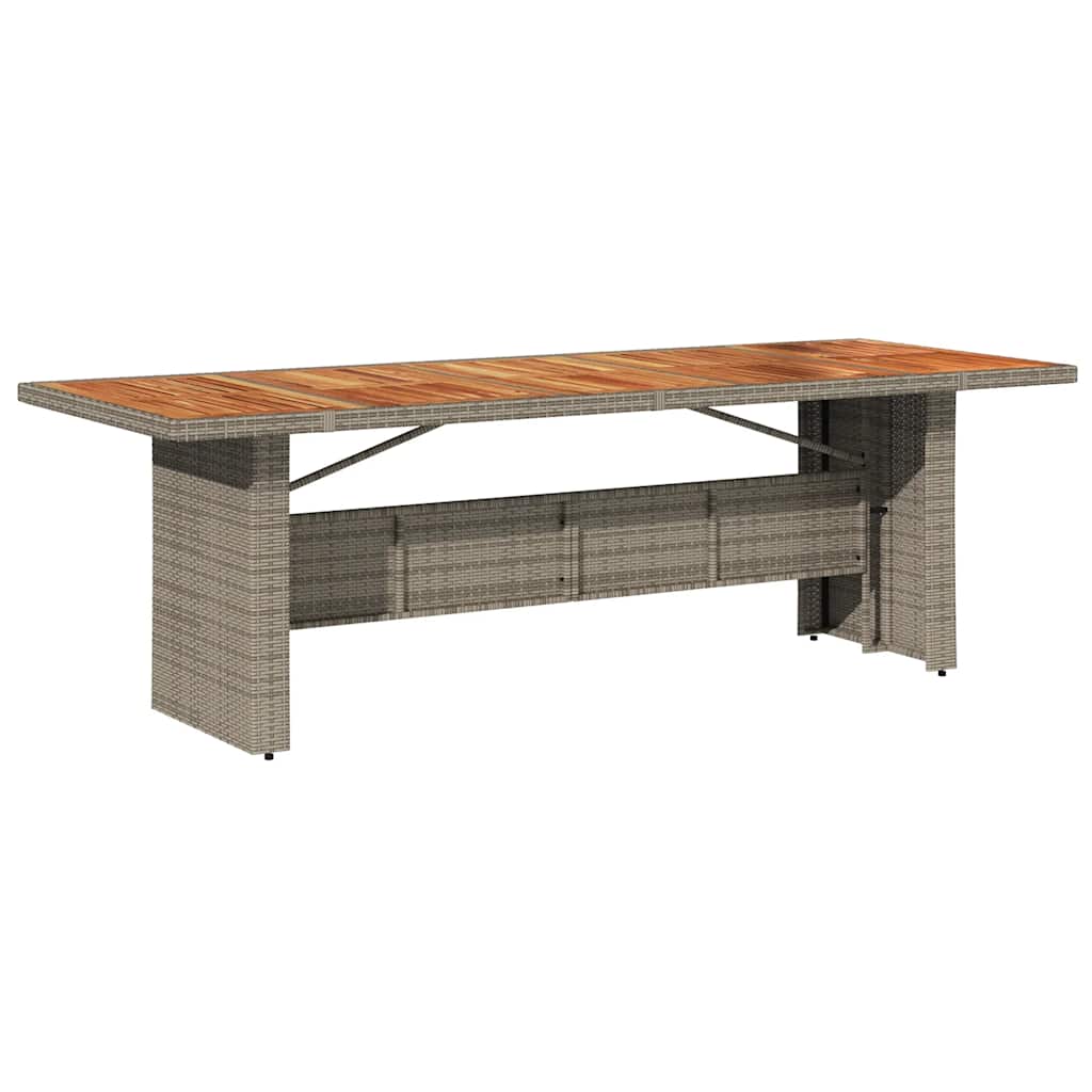 11 Pcs conjunto bistrô de jardim c/ almofadões vime PE cinzento