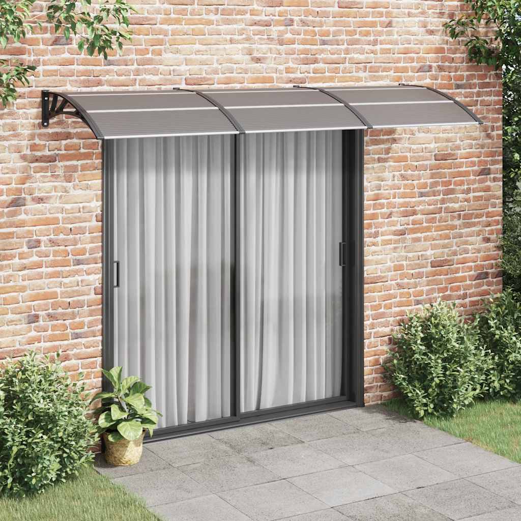 Toldo de porta 300x100 cm policarbonato preto