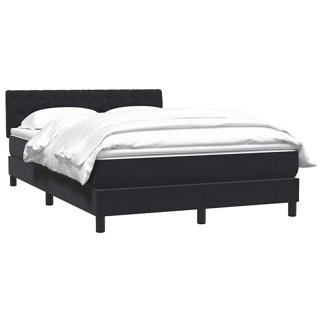 Cama com molas/colchão 160x210 cm veludo preto