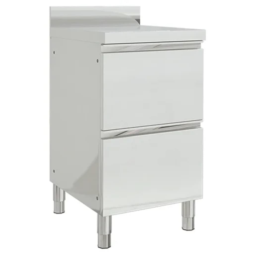 Armários de cozinha comerciais com 2 gavetas, 2 peças, 50x60x96 cm
