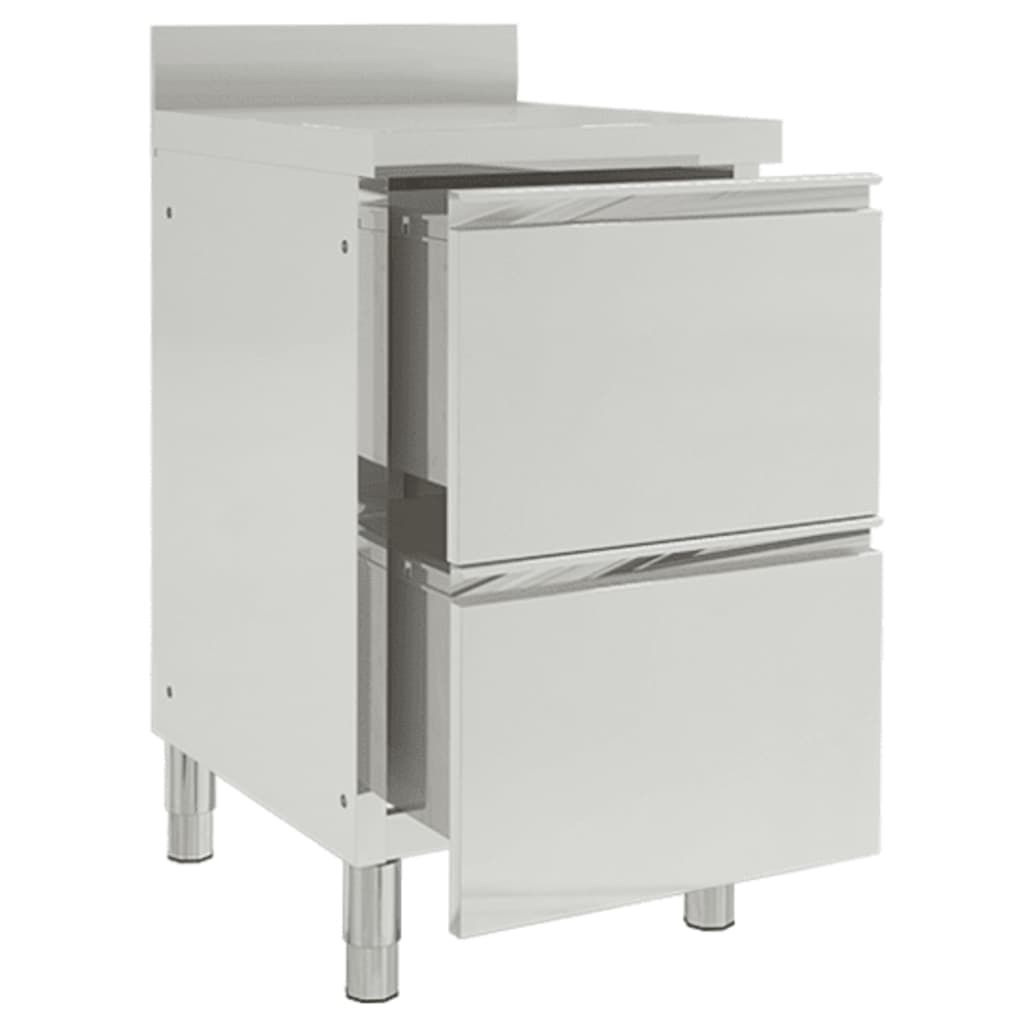 Armários de cozinha comerciais com 2 gavetas, 2 peças, 50x60x96 cm
