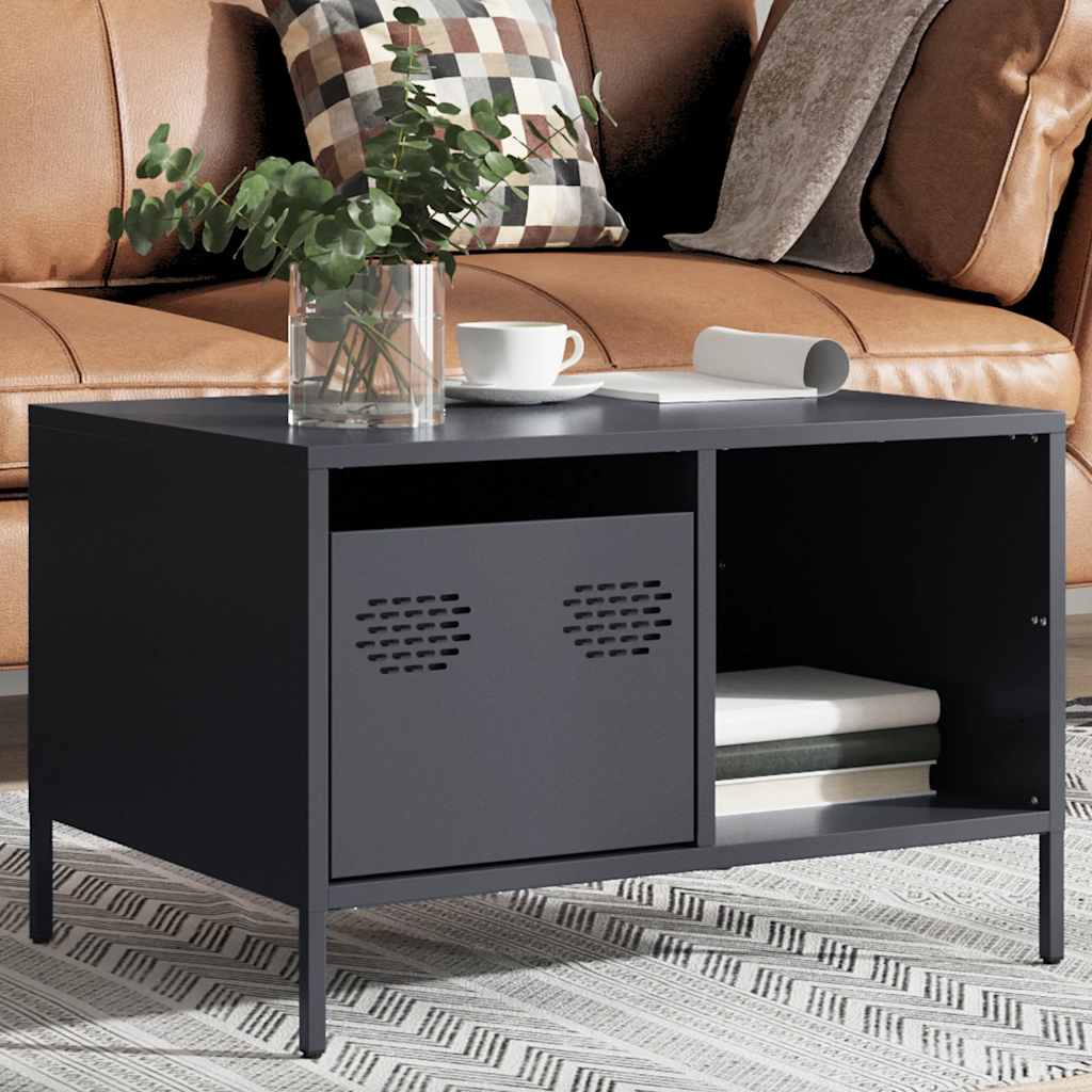 Mesa de centro 68,5x50x43,5 cm aço laminado a frio antracite