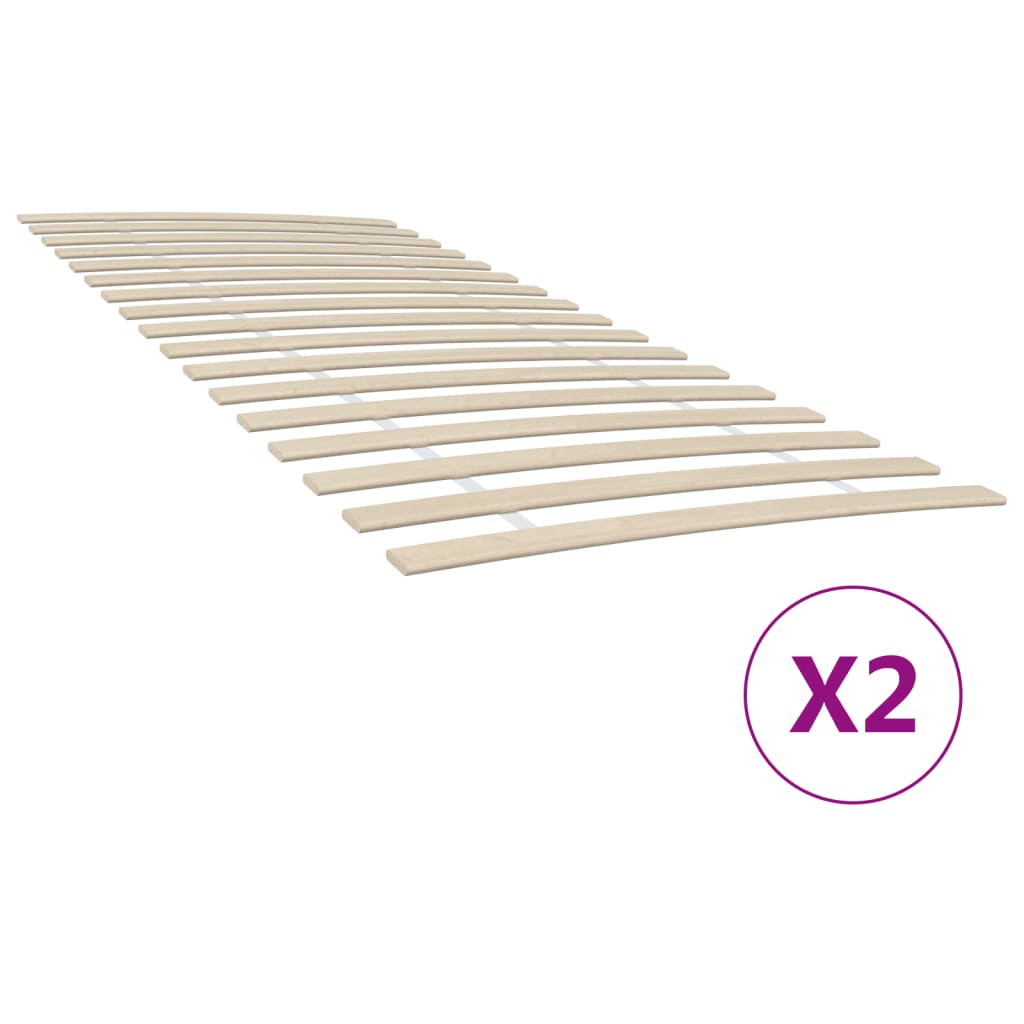 Substituição de ripas de cama com 34 ripas, 2 peças, 90x200 cm