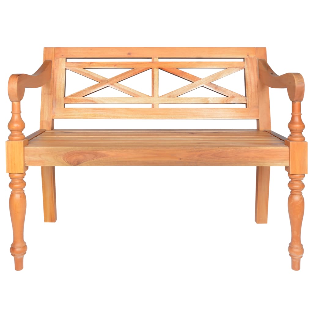 Banco batávia 98 cm madeira maciça de mogno castanho claro