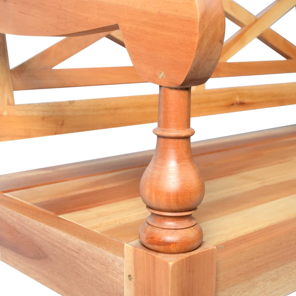 Banco batávia 98 cm madeira maciça de mogno castanho claro