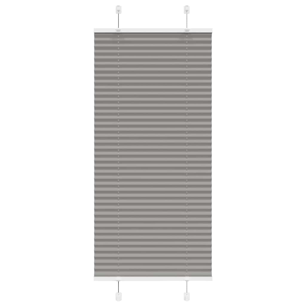 Antracite plissada cega 55x150 cm largura tecido 54,4 cm