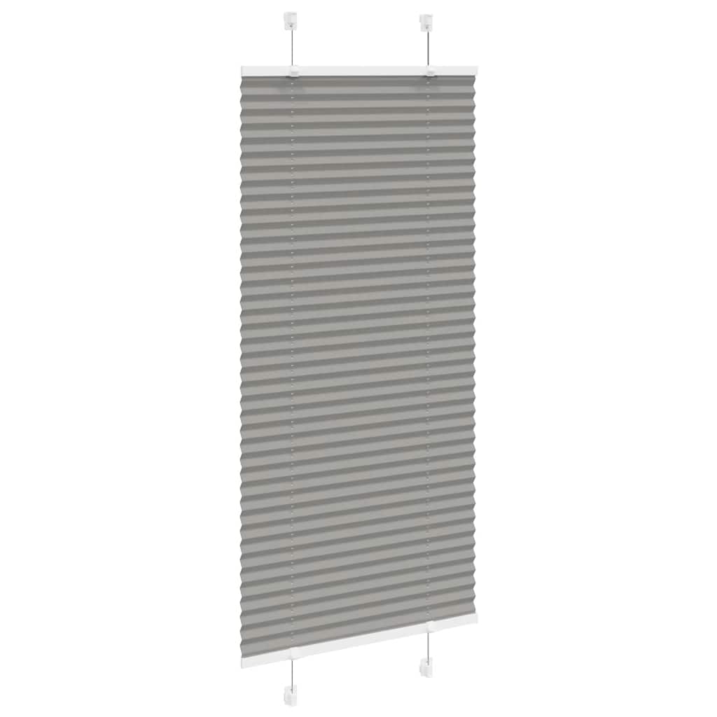Antracite plissada cega 55x150 cm largura tecido 54,4 cm