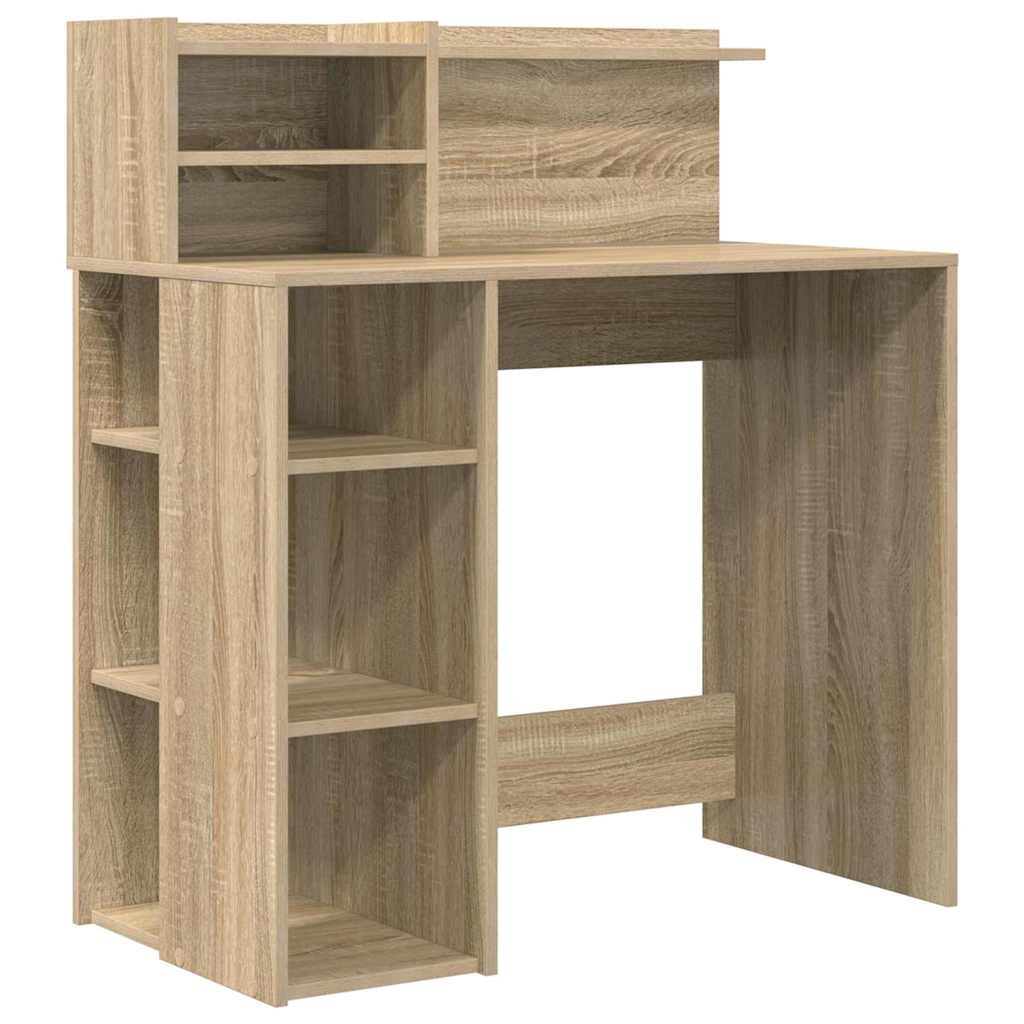 Mesa carvalho sonoma derivados de madeira 90 x 48 x 101,5 cm