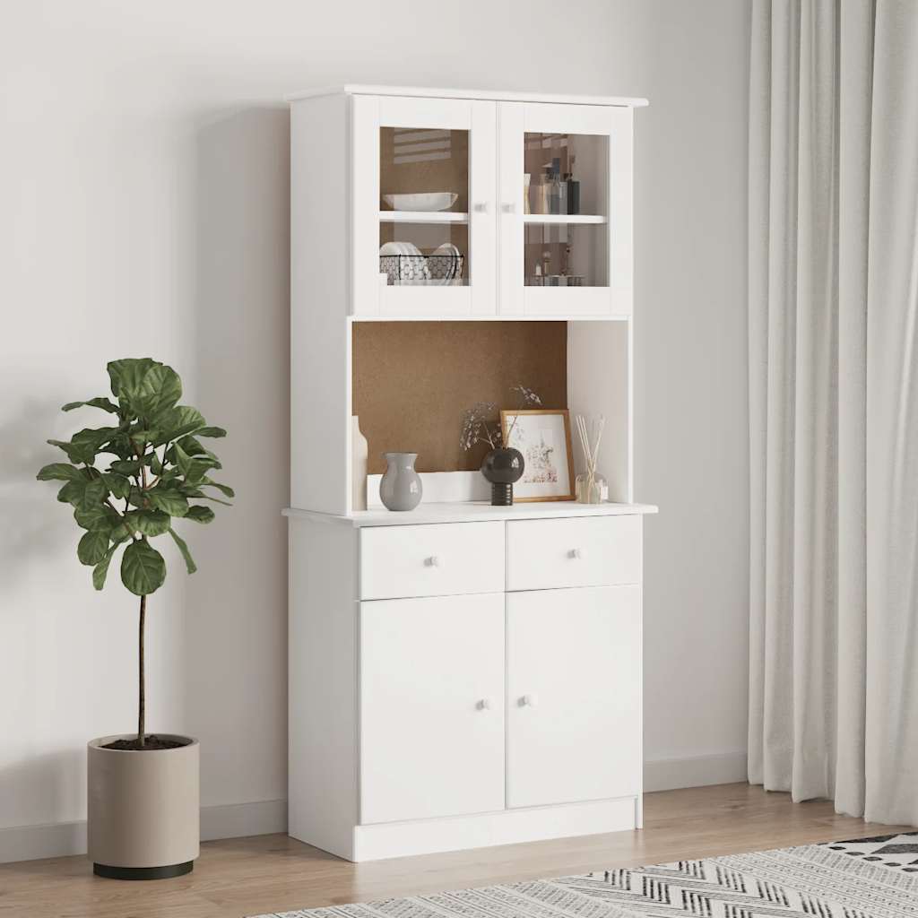 Topo p/ cómoda alta 77x30x92 cm madeira de pinho maciça branco