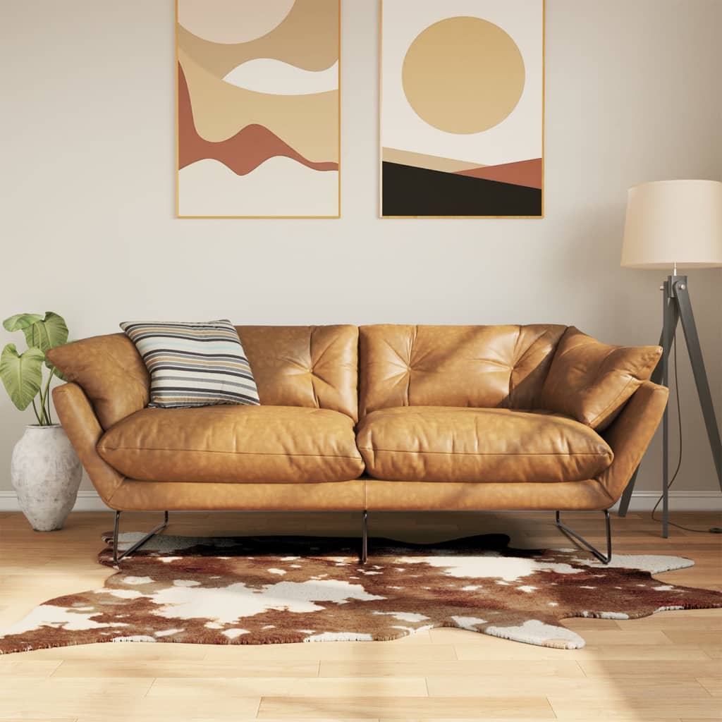 Tapete lavável 120x170 cm vaca castanho e branco