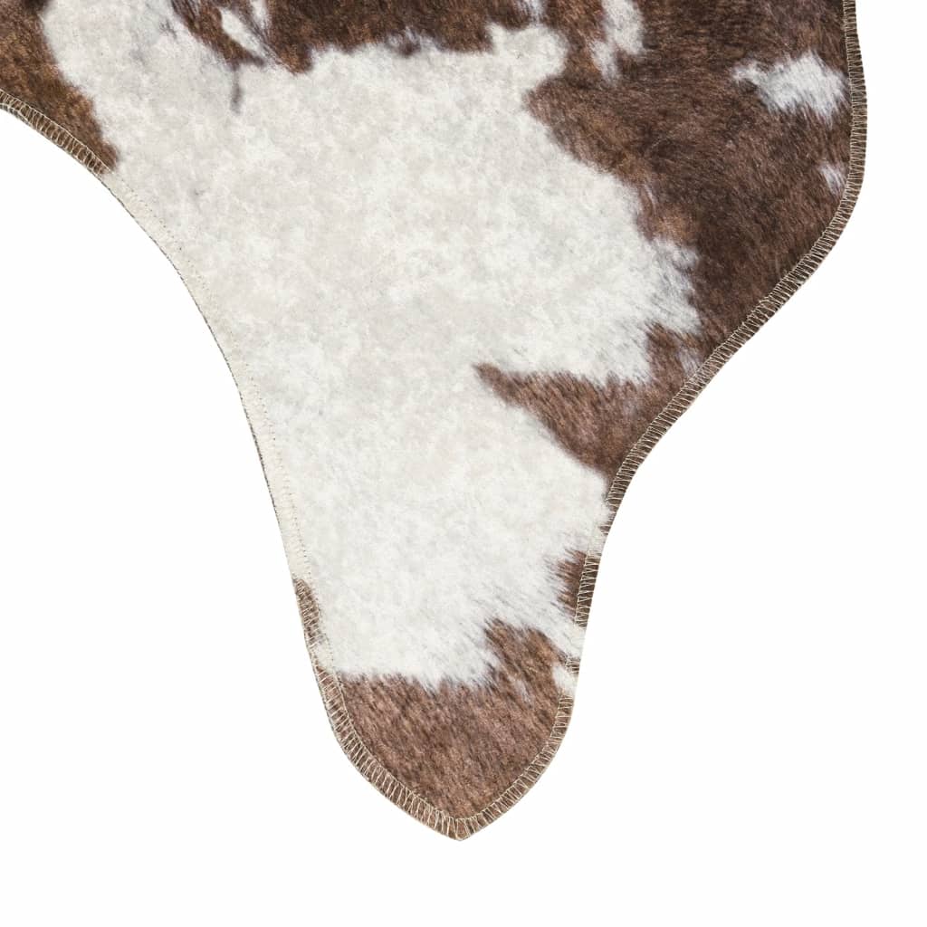 Tapete lavável 120x170 cm vaca castanho e branco