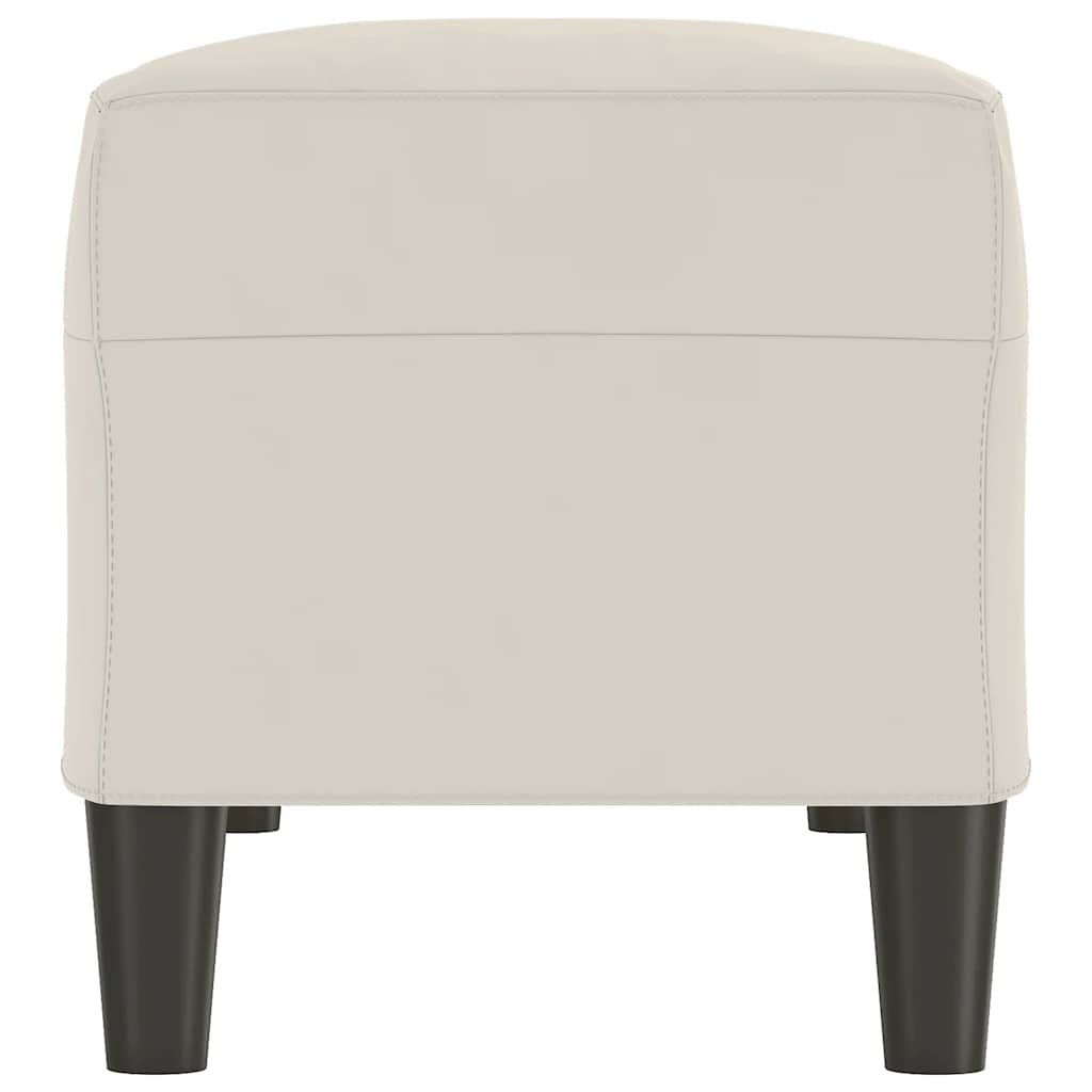Banco 100x35x41 cm veludo cor creme
