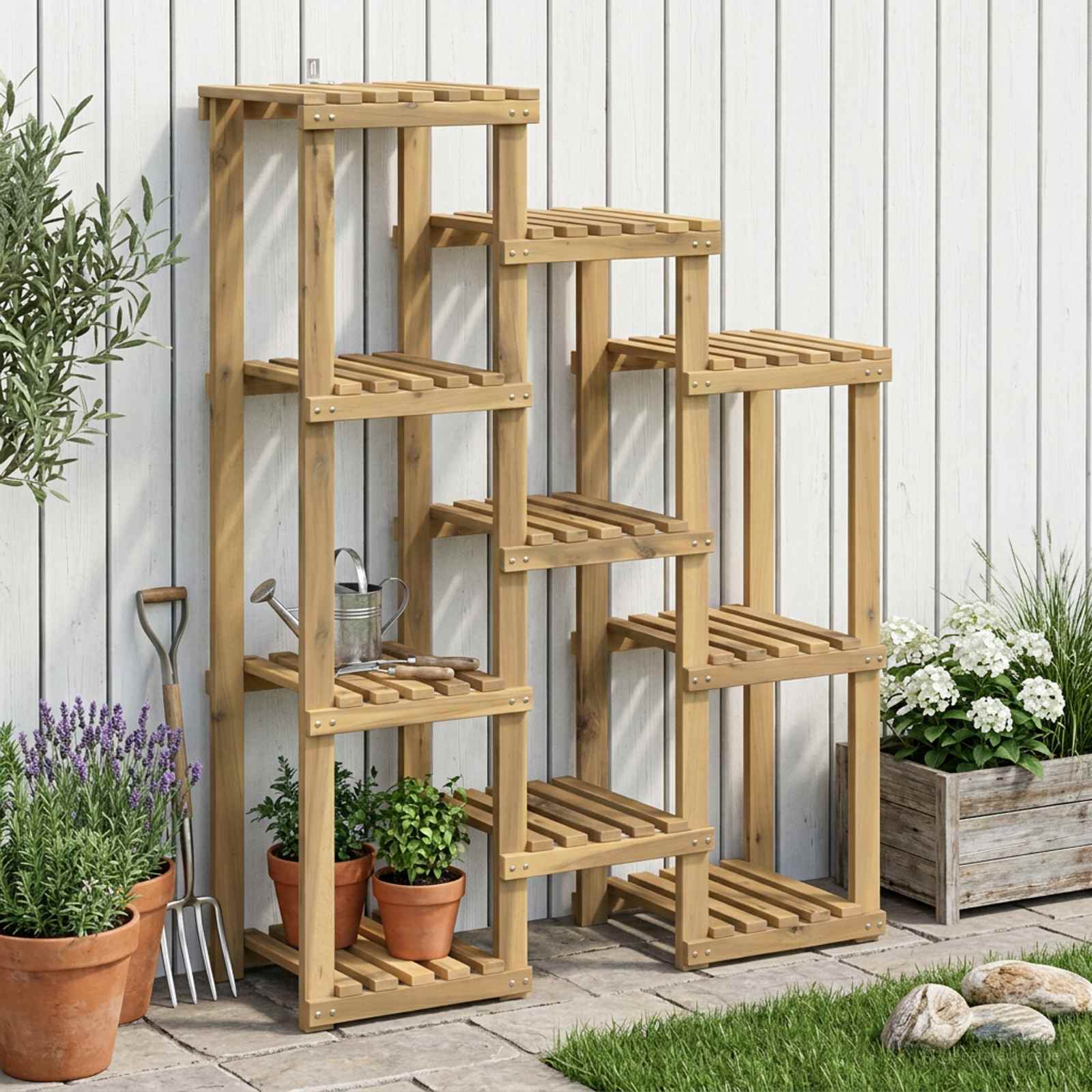 Suporte para plantas branco 85 x 30 x 114,5 cm
