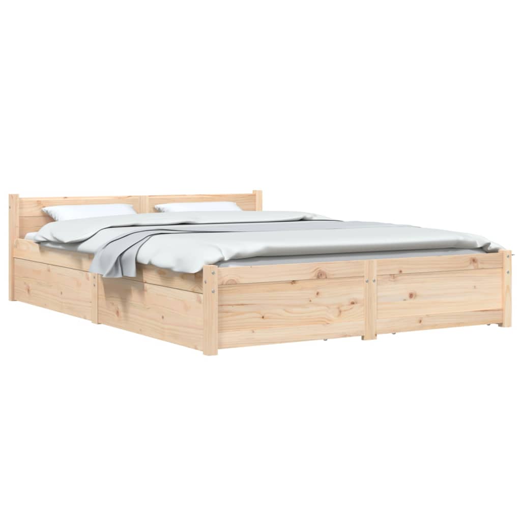 Estrutura de cama com gavetas 150x200 cm tamanho king