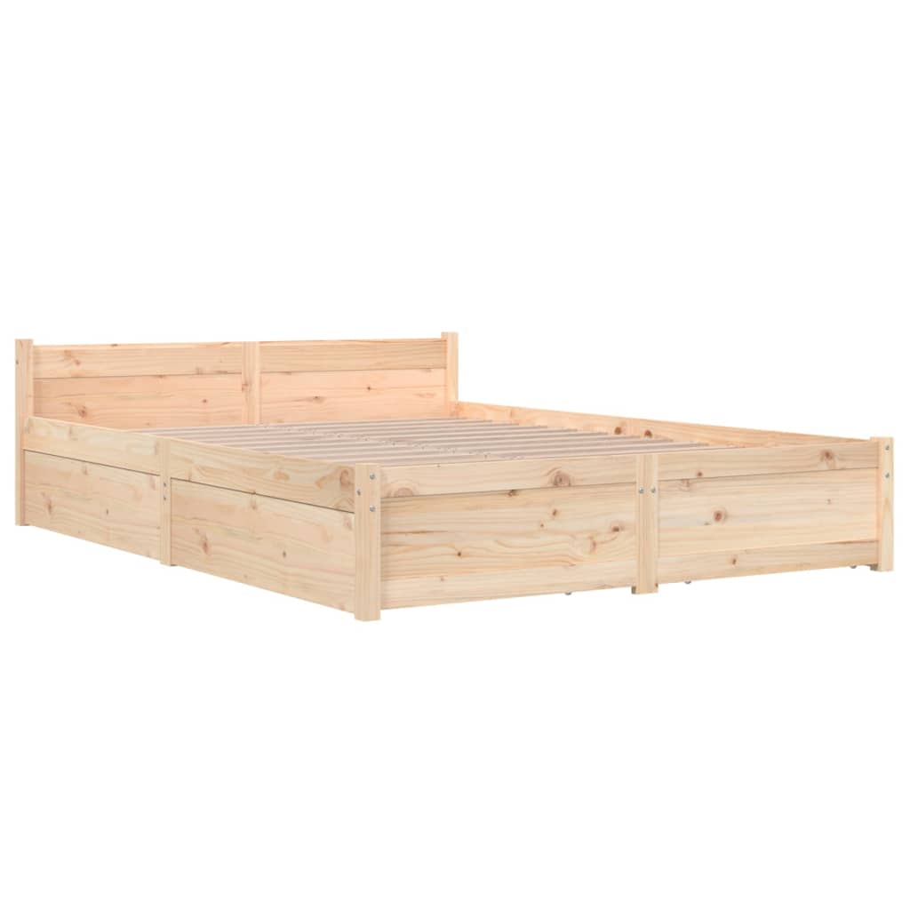 Estrutura de cama com gavetas 150x200 cm tamanho king