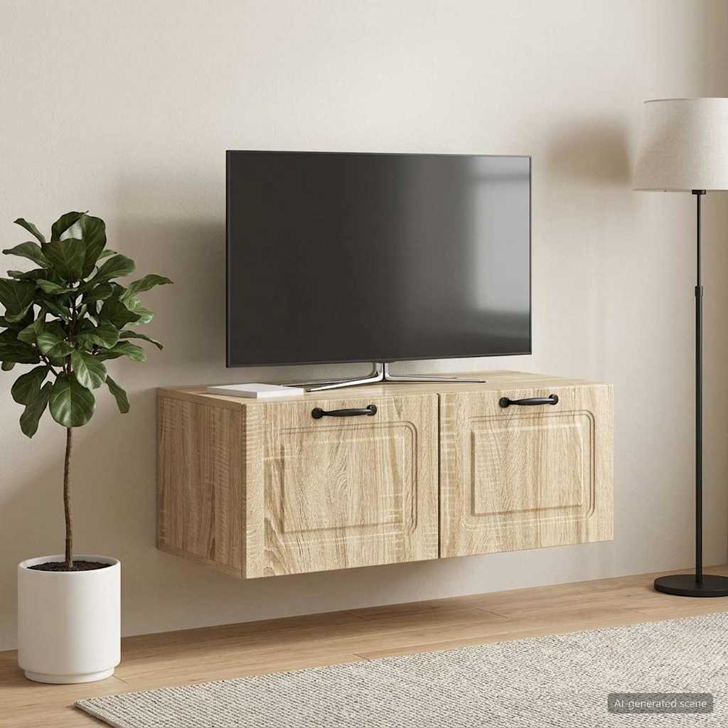 Gabinete de TV de parede carvalho sonoma 78,5 x 41 x 30 cm