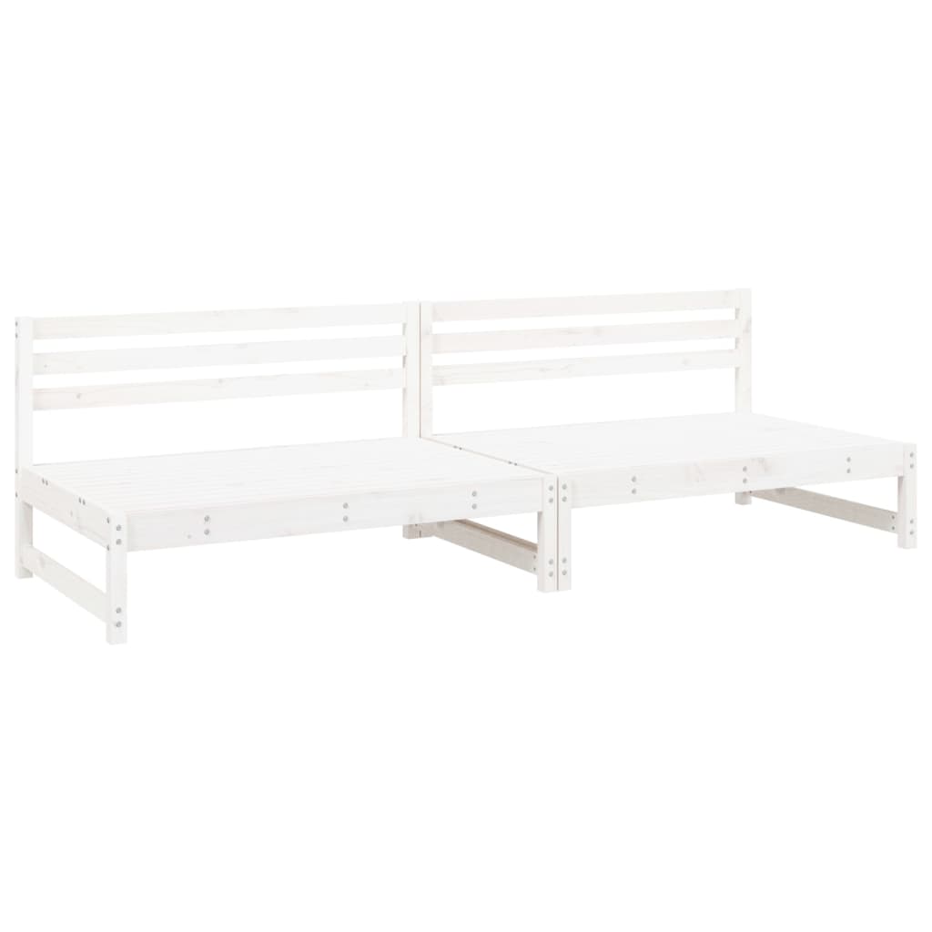 Sofás de centro para jardim 2 pcs 120x80 cm pinho maciço branco