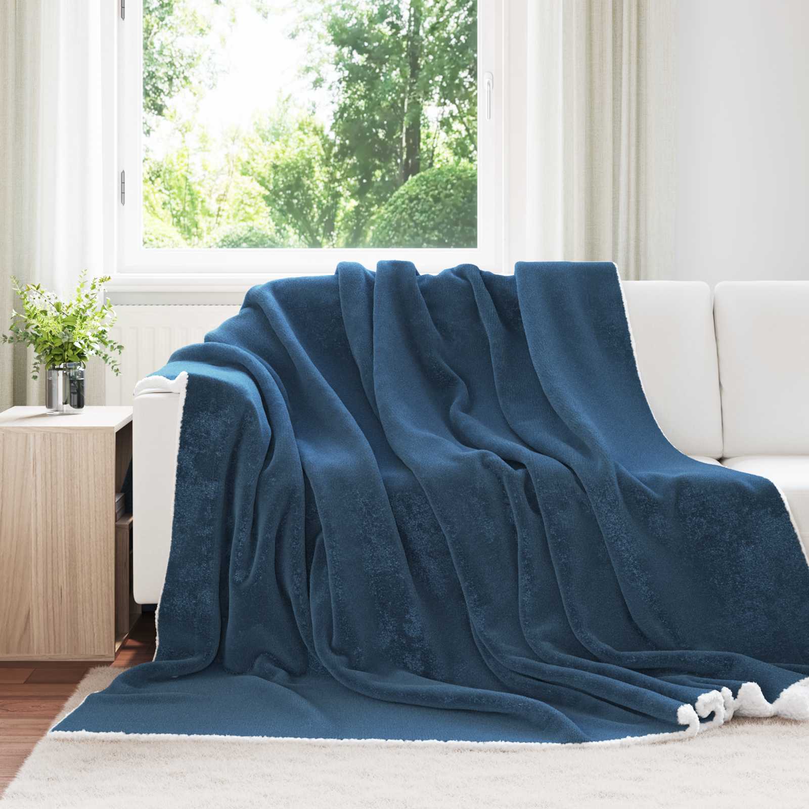 Cobertor azul marinho 220 x 240 cm 2.67 lã