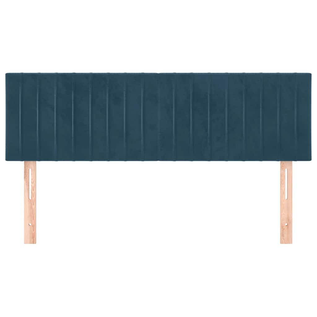Cabeceiras azul-escuro 144x5x78/88 cm veludo