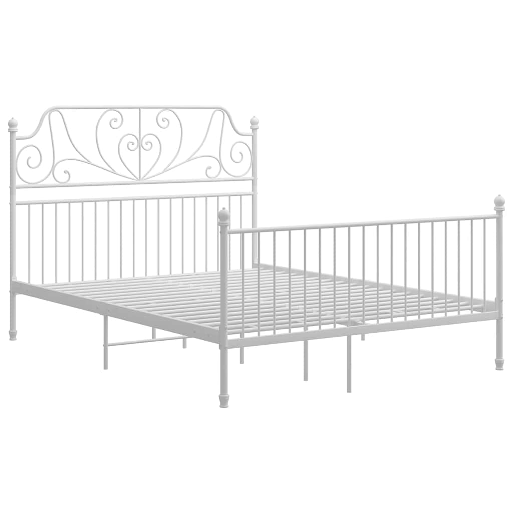 Estrutura de cama metal 140x200 cm branco