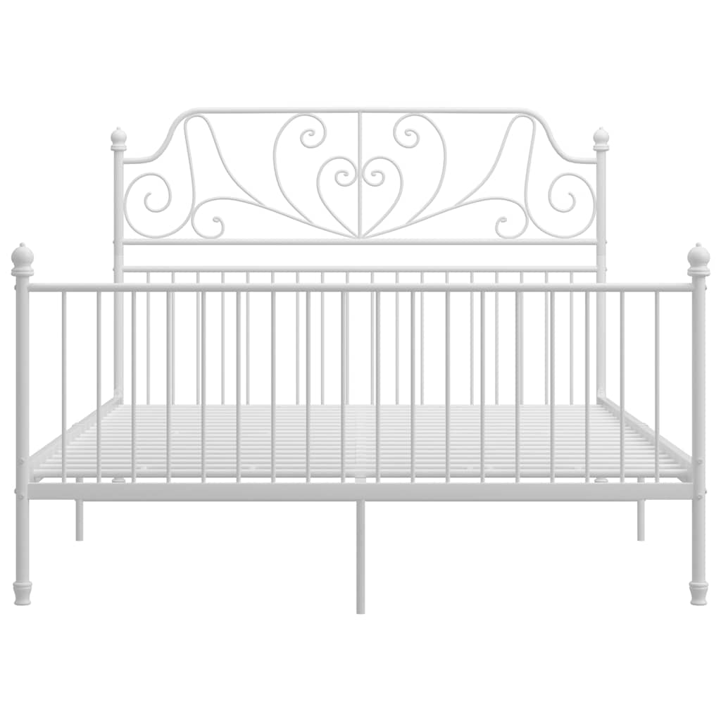 Estrutura de cama metal 140x200 cm branco