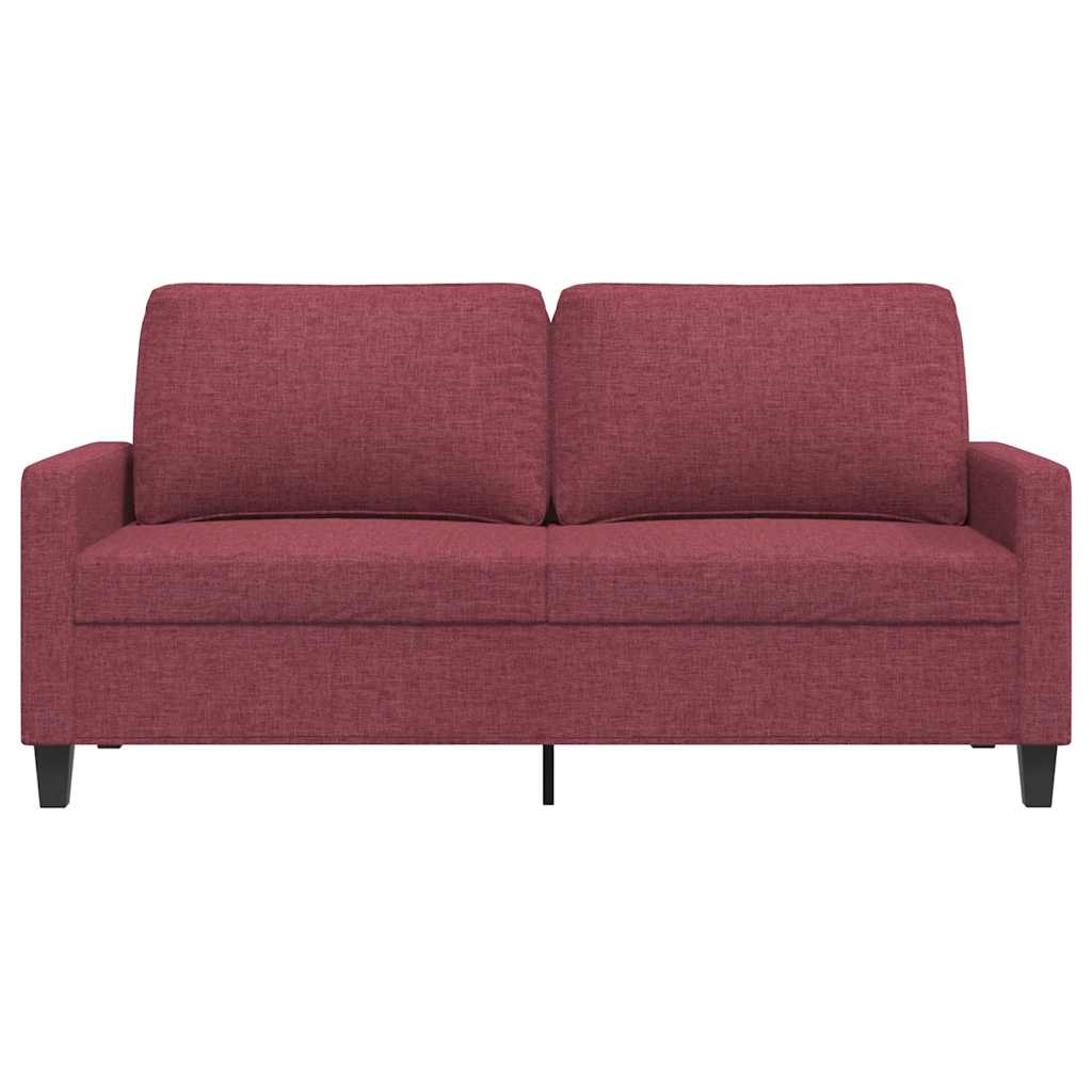 Sofá de 2 lugares tecido 140 cm vermelho tinto
