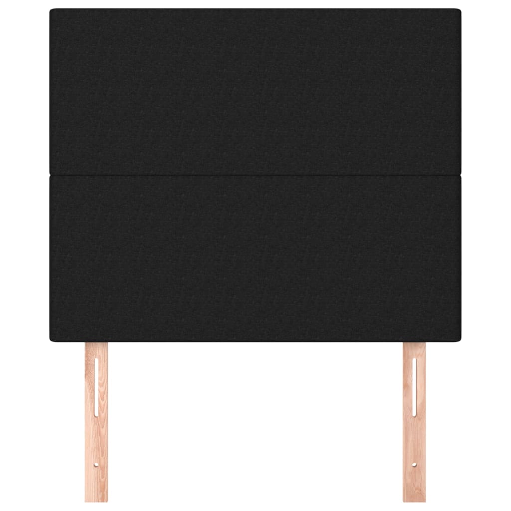 Cabeceira preta 90x5x118/128 cm tecido