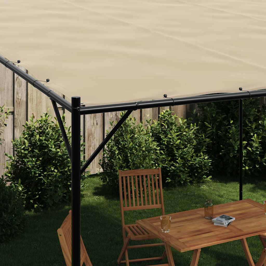 Gazebo 4x4 m 180 g/m² tecido e aço bege