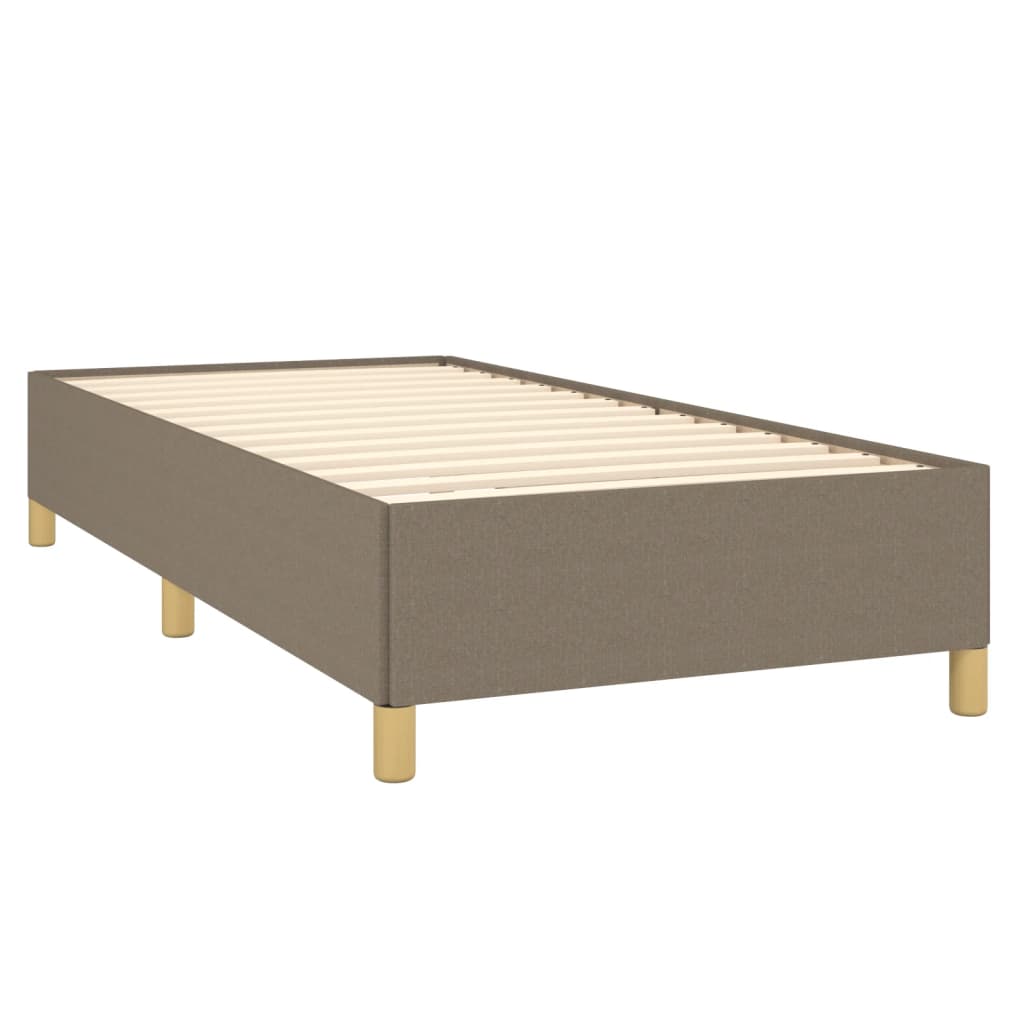 Estrutura de cama sem colchão 90x190 cm tecido cinzento