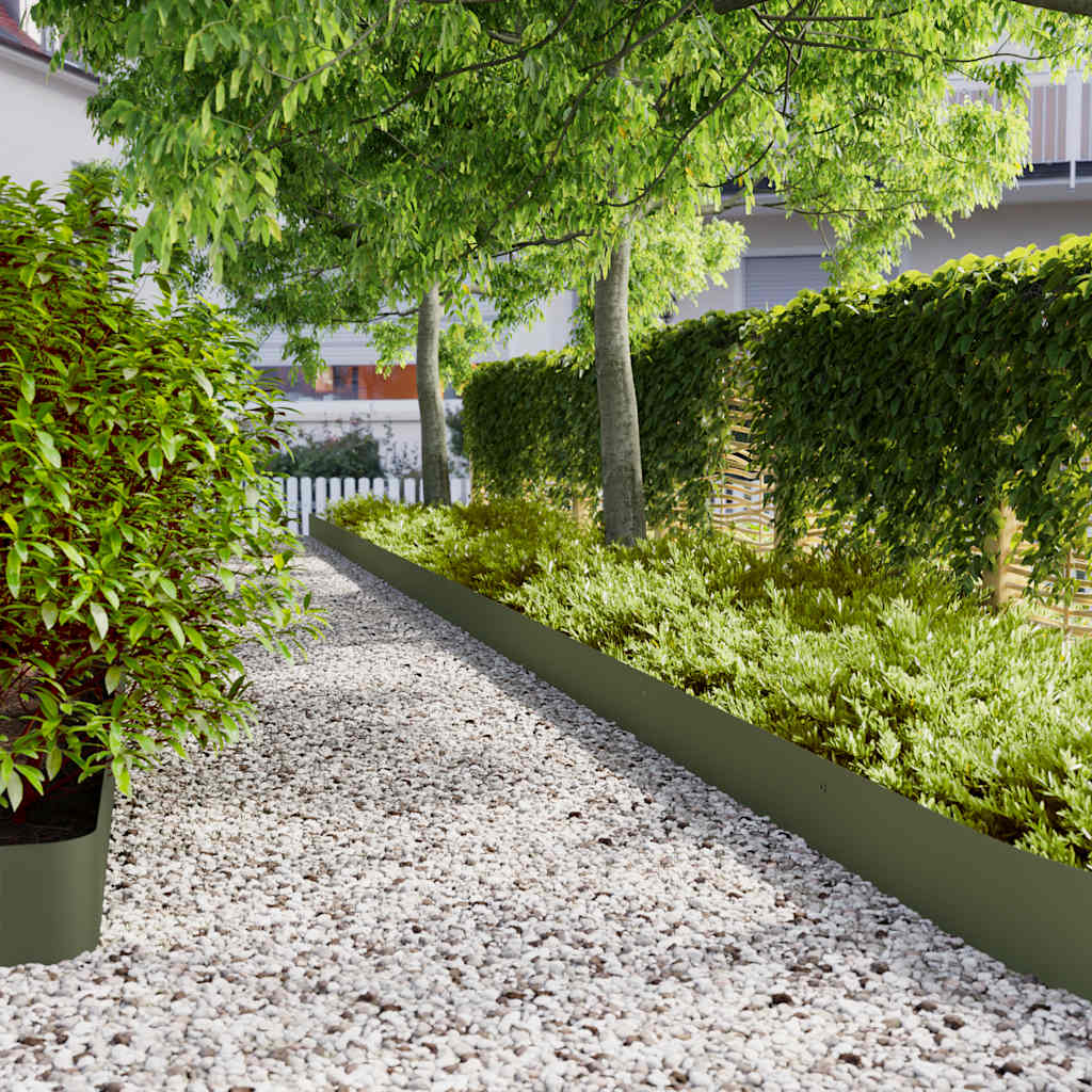 Orlas relva 10 pcs verde azeitona 20x103 cm aço laminado a frio