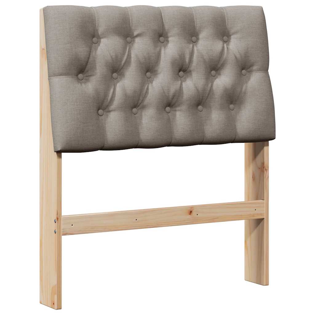 Cabeceira estofada cinzento-acastanhado 75 cm