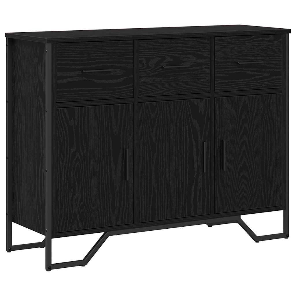 Buffet com gaveta carvalho preto 97 x 32,5 x 74,5 cm