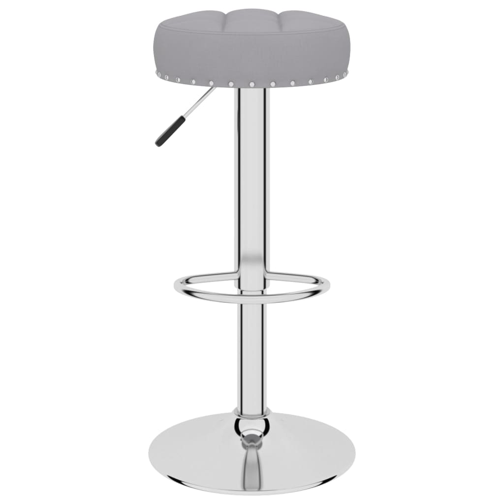 Bancos de bar 2 pcs tecido cinzento