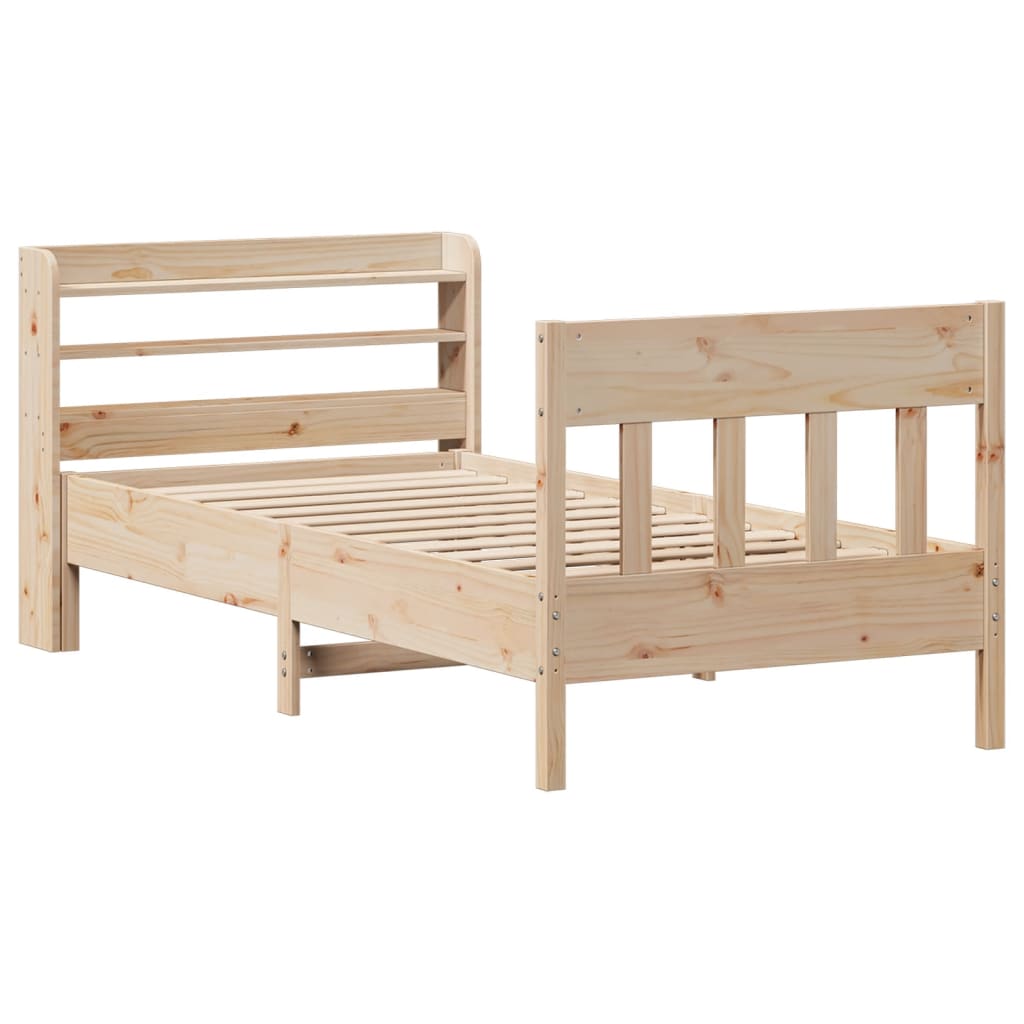 Cama sem colchão 90x190 cm madeira de pinho maciça