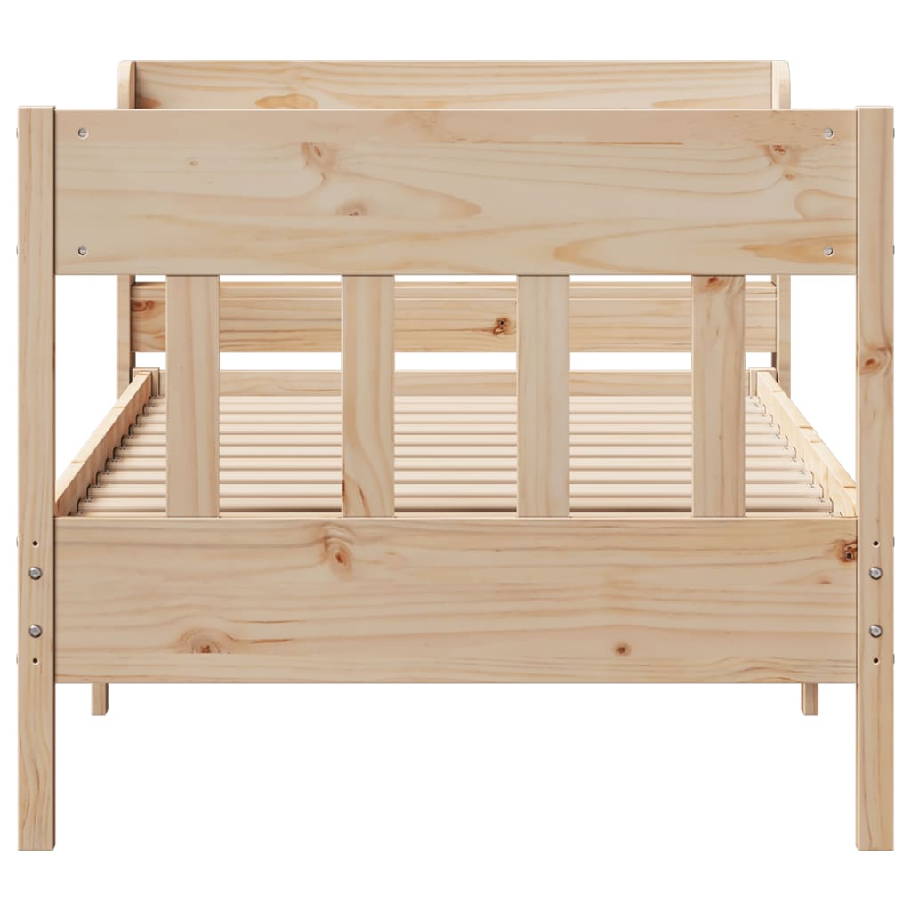 Cama sem colchão 90x190 cm madeira de pinho maciça