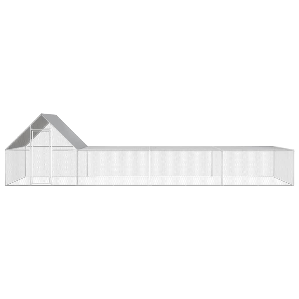 Galinheiro 8x2x2 m aço galvanizado