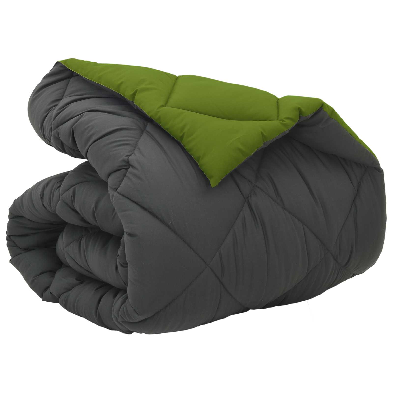 Edredom de inverno 135 x 220 cm 450 gsm verde e antracite