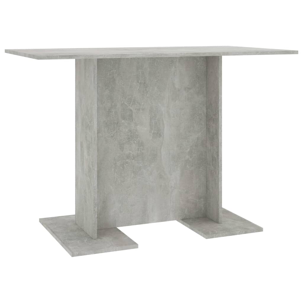 Mesa de jantar 110x60x75 cm derivados madeira cinzento cimento