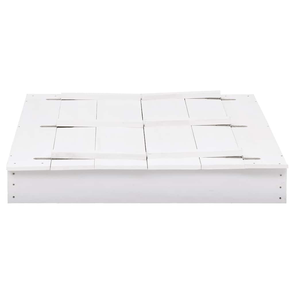 Caixa de areia 95x90x15 cm madeira de abeto branco
