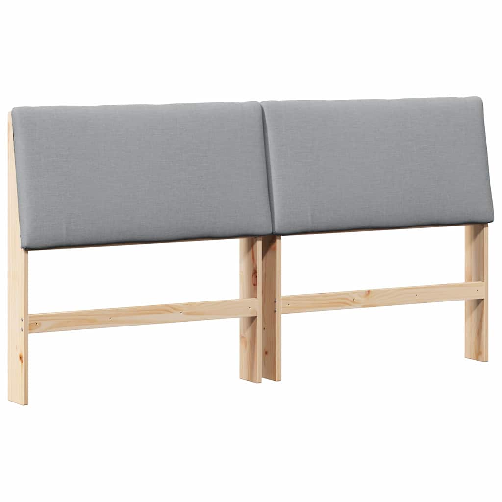 Cabeceira estofada cinzento-claro 200 cm