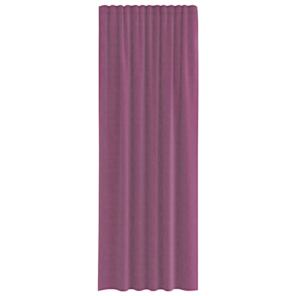 Cortinas de voile com bolsos para varão 2 pcs roxo